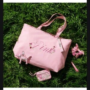 Pink Victoria’s Secret Tote Bag Travel weekender bag with Floral Pink Ditsy